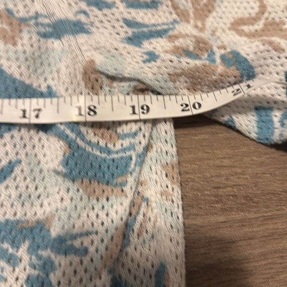 Catherines cardigan plus size 1X Blue and White Knit Cardigan size 16 / 18 light - Picture 8 of 9